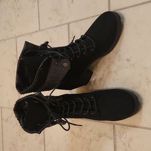 Ashley Blue Black Ankle Boots